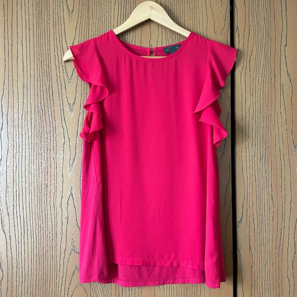 The Limited Pink Ruffled Sleeveless Blouse - Picture 1 of 5